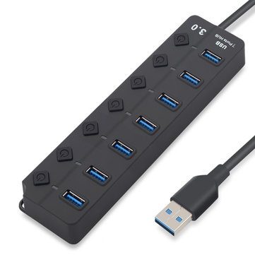 7 Port High Speed USB Data Transfer USB 3.0 Charging Hub For iPhone PC - 1 Carousel 2