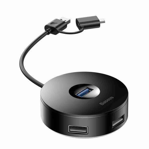 4-in-1USB HUB3.0 Transmission Docking Station Notebook Mobile Phone - 1M -WHITE Carousel 2