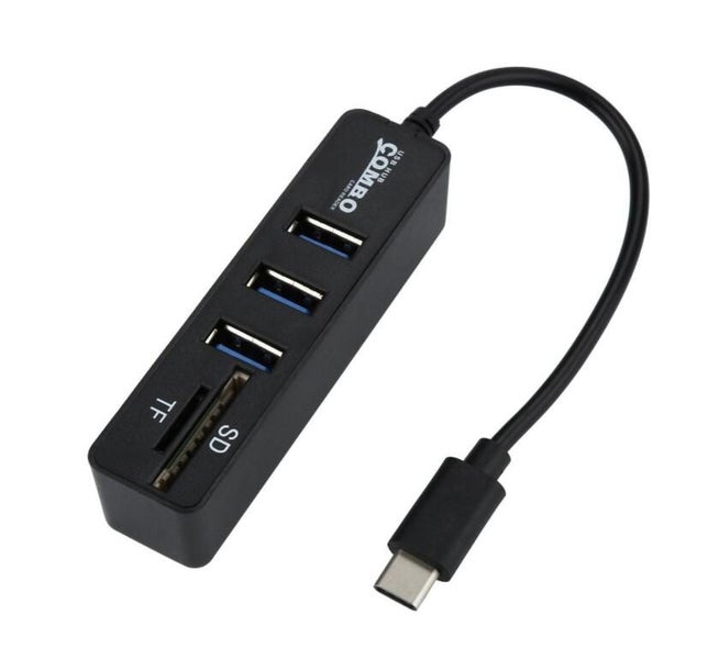 USB HUB + SD / TF Card Reader for New Macbook & Chromebook - 1 - BLACK Carousel 1