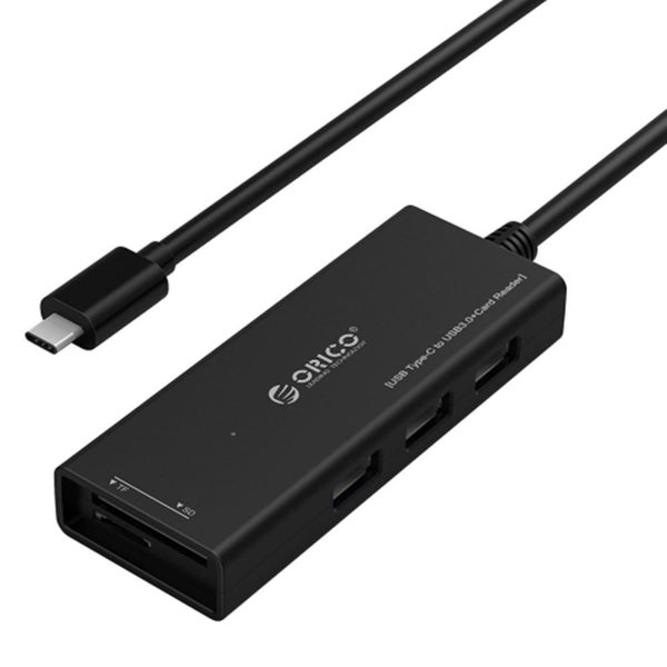 USB-C/Type-C USB 3.0 HUB with Card Reader TF/SD Function for Laptops(Black) Carousel 1