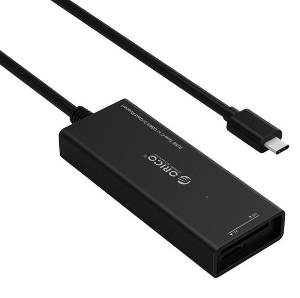 3 Ports USB 3.0 USB-C / Type-C Card Reader HUB with 15cm Cable(Black) Carousel 1