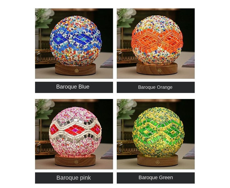 Creative Baroque Romantic Night Light with Bohemian Style USB Rechargeable De Carousel 6