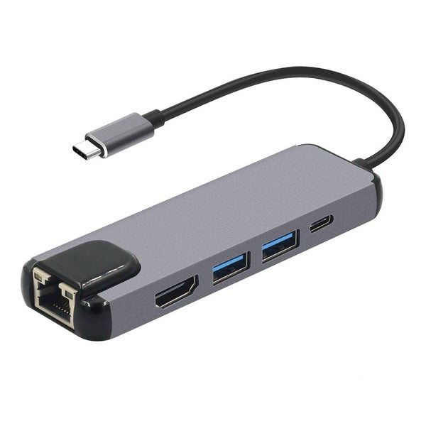 USB 3.0 hub type C adapter to HDMI Gigabit Ethernet Rj45 Lan for Macbook iPad Carousel 1