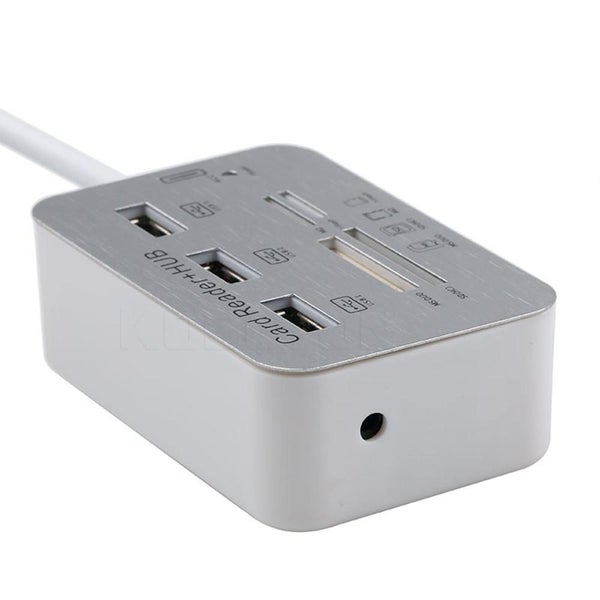 3 Ports Card Reader High Speed USB Splitter All In One For PC Computer Carousel 5
