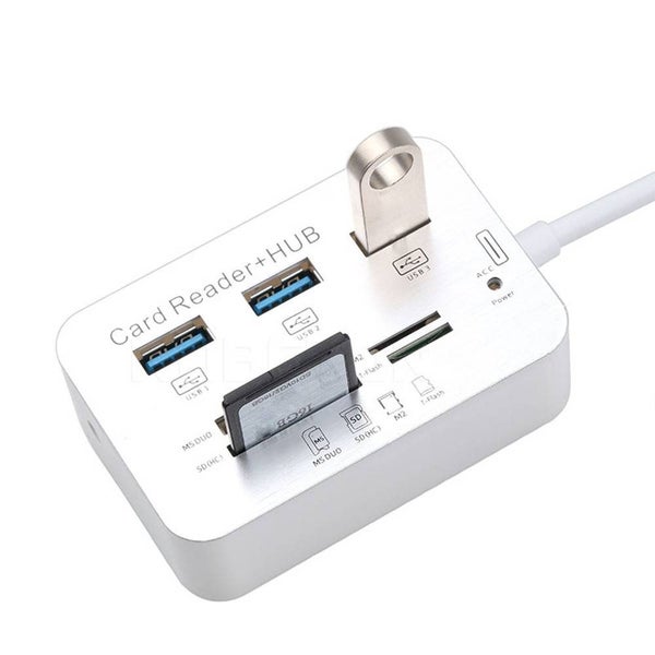 Usb 3.0 Multi Hub + Card Reader with MS/SD/M2/TF with 3 Ports for PC Laptop Carousel 5