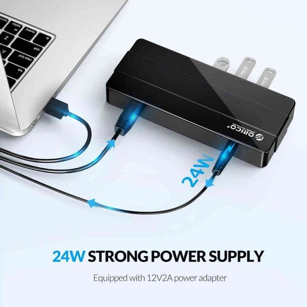 7/4 Port USB3.0 Desktop HUB with 12V Power Adapter USB Splitter For Computer Carousel 5