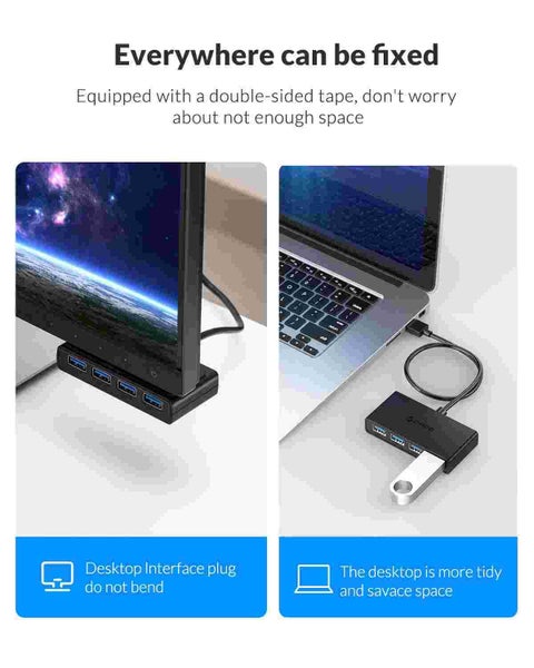 USB HUB With Micro USB Power Port Multiple 4 Port High Speed for Computer Carousel 5