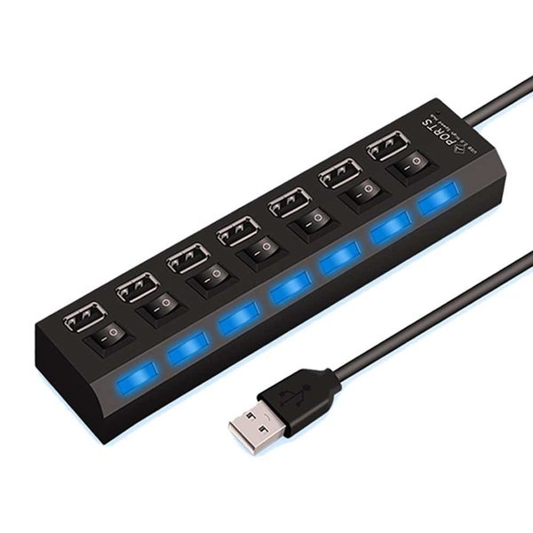 USB Splitter With ON/OFF Switch USB 2.0 Hub For Laptop Computer - 2PCS - 3 Carousel 1