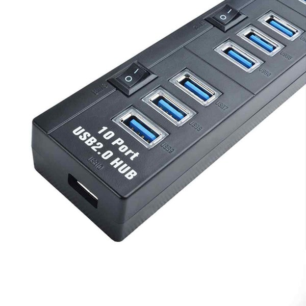 SB2.0 Hub with on/off Switch For PC Laptop - BLACK Carousel 5