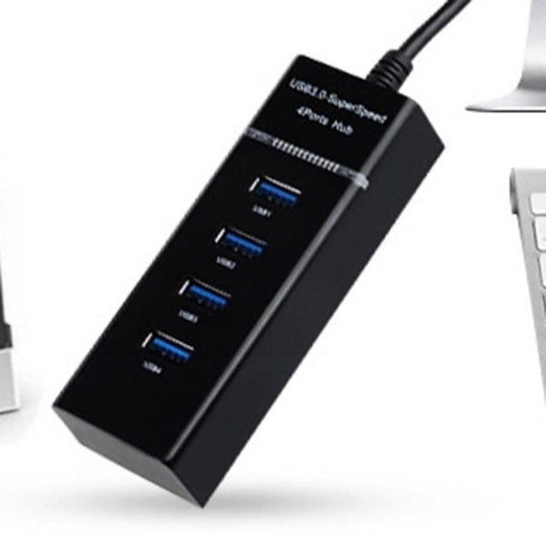 USB 3 Hab On / Off Switches Ac Adapter Cable Splitter For Pc Laptop Carousel 5