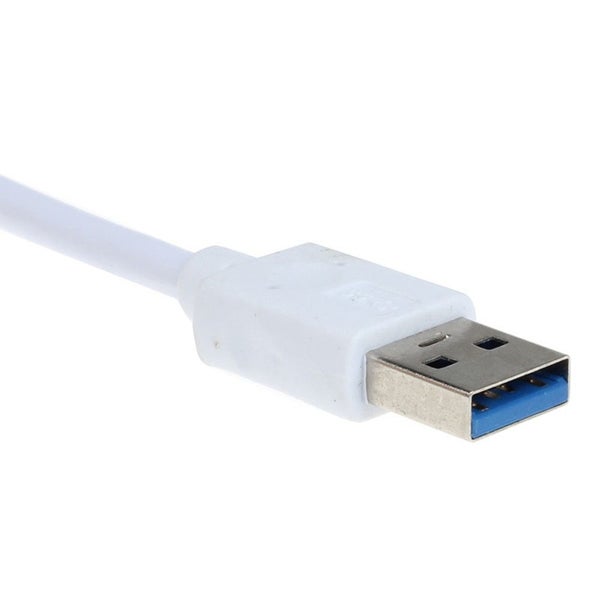 USB 3.0 4-Port Hub Adapter For PC Laptop Mac - WHITE Carousel 2