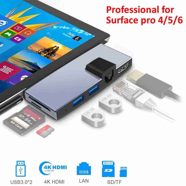 USB 3.0 Card Reader HUB SD/TF Micro SD for Microsoft Surface Pro 4/5/6 - 1 Carousel 2
