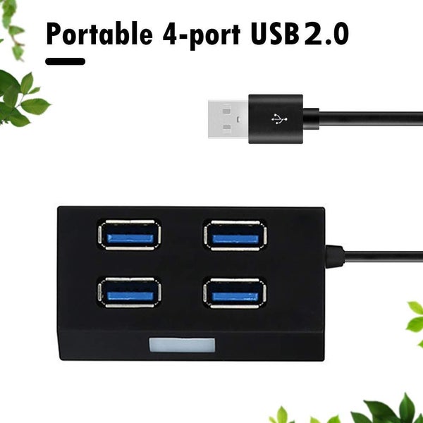 USB 2.0 HUB Adapter External Converter for Laptop Desktop - BLACK Carousel 2