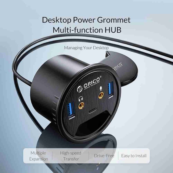 USB3.0 HUB Table Mounting Adapter for Windows - BLACK Carousel 2