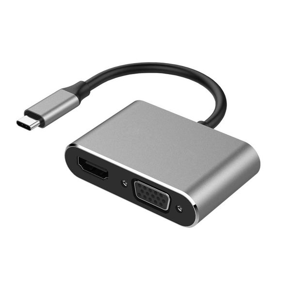 USB-C to VGA Audio Adaptor Converters For Macbook/2020 ipad Pro/XPS 13 - GRAY Carousel 5