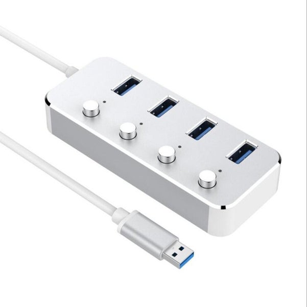 USB 3.0 Hub Splitter With CE Certified EU Charger - SILVER Carousel 3