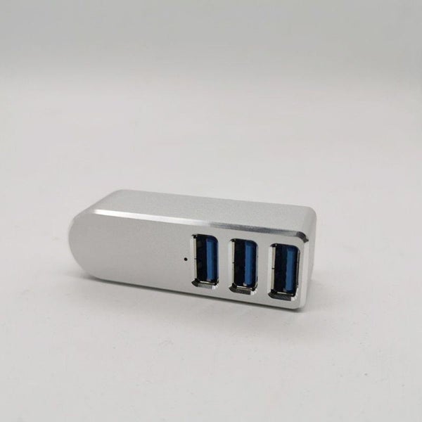 Mini 3 Port USB 3.0 Hub Rotary USB Splitter Adapter for PC Laptop - SILVER Carousel 4