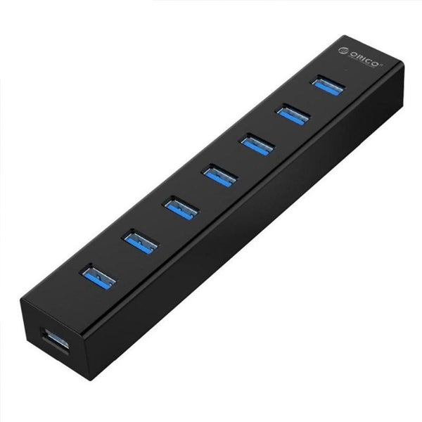 H7013-U3 Super Speed ABS USB 3.0 7 Ports HUB-Black Carousel 1