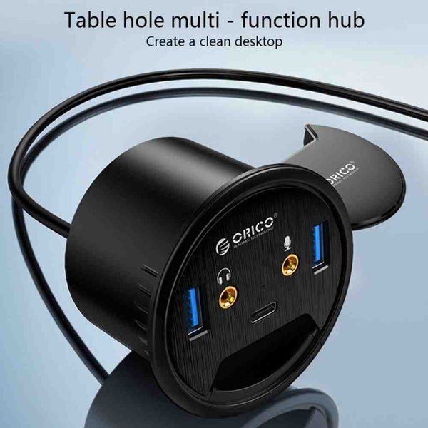 USB 3.0 HUB with Port Type-C USB Interface Extension Adapter for X6HA - BLACK Carousel 2