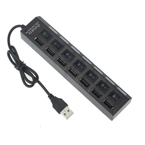 USB 2.0 Adapter Hub Power on/off Switch For PC Laptop With Switch Cord Carousel 1