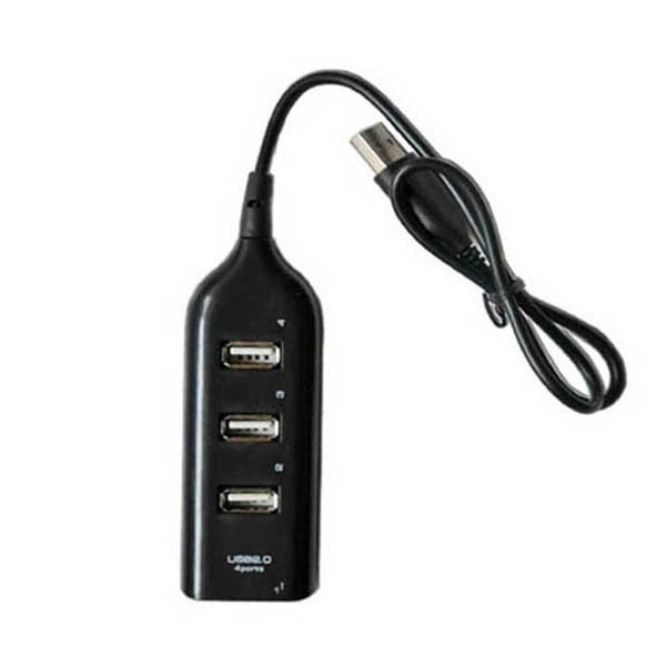 4Port Splitter Hub Adapter For PC Computer Usb Hub 2.0 For Notebook Black Carousel 1
