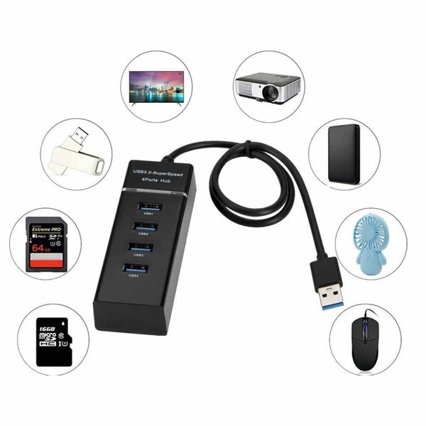 USB 3.0 HUB Splitter High Speed HUB Multi Expansion For Desktop PC Laptop Carousel 5