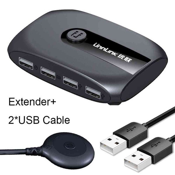 2 Ports KVM USB Switch with Extender for 2 PCs Computer Laptop Carousel 2