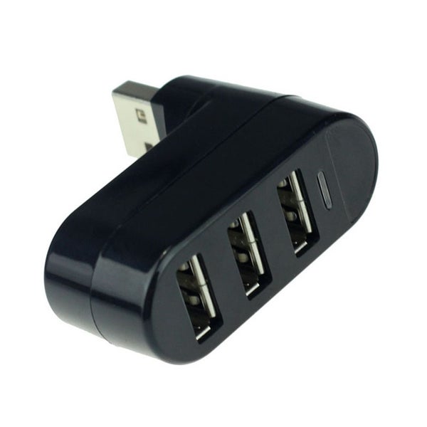 USB 2.0 Mini Rotate Splitter Adapter for PC Notebook Laptop - BLACK Carousel 4