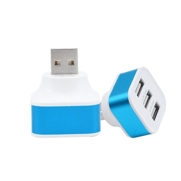 3 Ports Aluminium Alloy+ABS Phone Splitter Adapters Rotatable Plug - 4PCS Carousel 2