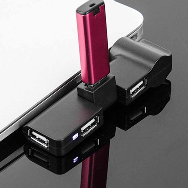 4 Ports USD2.0 Hub Data Cable Adapter for Car Laptop computer - BLACK Carousel 5