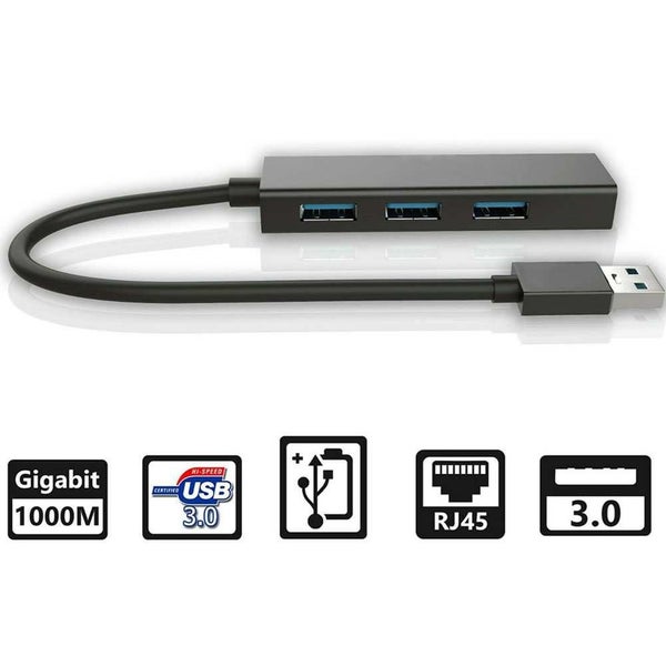 USB HUB for Laptop Xiaomi Mi Box S/3 Ethernet Adapter Network Card - BLACK Carousel 4