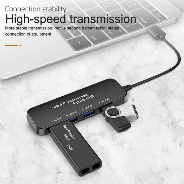 USB Hub Splitter For MacBook Laptop Tablet PC Computer Multi-device - 2PCS - B Carousel 2