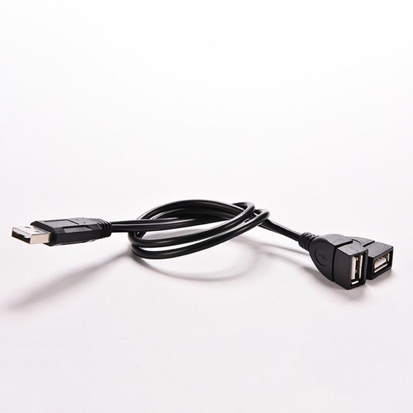1PC USB 2.0 Extension Cable A 1 Female to 2 Dual USB Male Data Hub Power Adapter Carousel 5