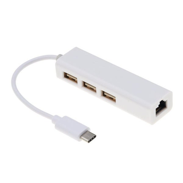 USB2.0 HUB Type C To Ethernet LAN RJ45 Cable Adapter For Macbook Carousel 1