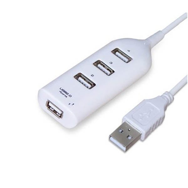 Hi-Speed 4-Port Splitter Hub Adapter For PC Computer Notebook White - 3PCS - W Carousel 1