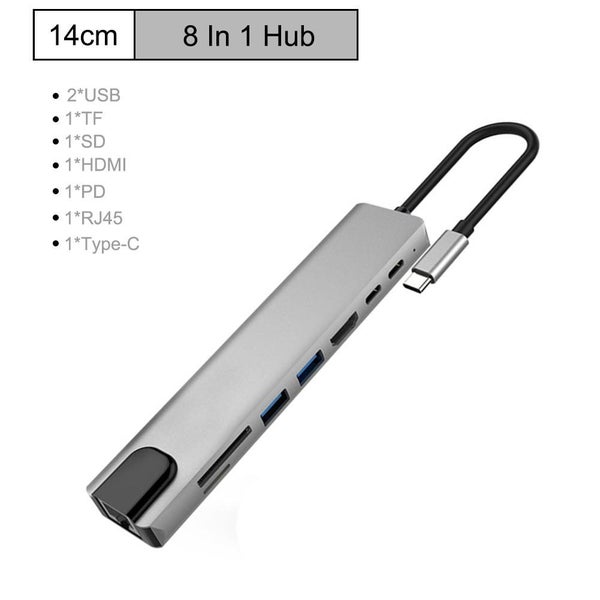 USB 2.0 Port SD/TF Card Reader USB-C Power Delivery for MacBook Pro Carousel 2