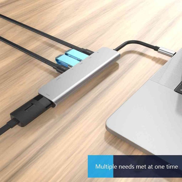 USB 3.0 Heat Dissipation Aluminum Laptop PD USB C Hub for MacBook Pro Carousel 5