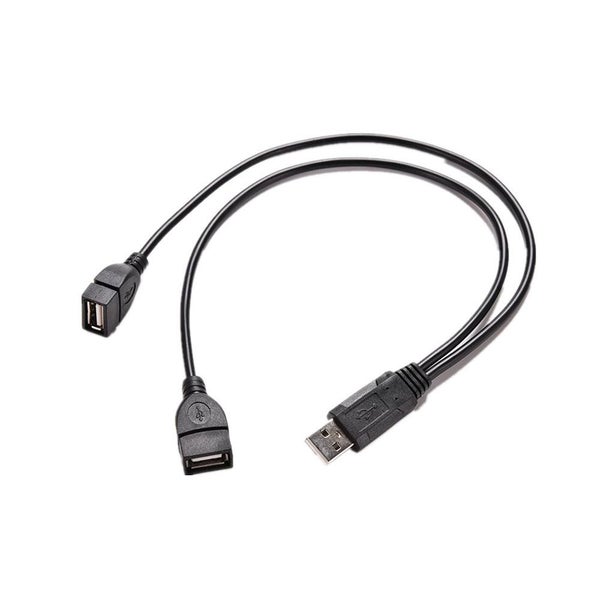 1PC USB 2.0 Extension Cable A 1 Female to 2 Dual USB Male Data Hub Power Adapter Carousel 1