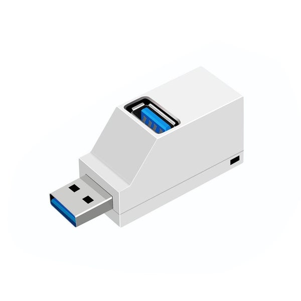 USB HUB For PC Laptop Macbook Notebook Mobile Phone - WHITE - 2PCS Carousel 1