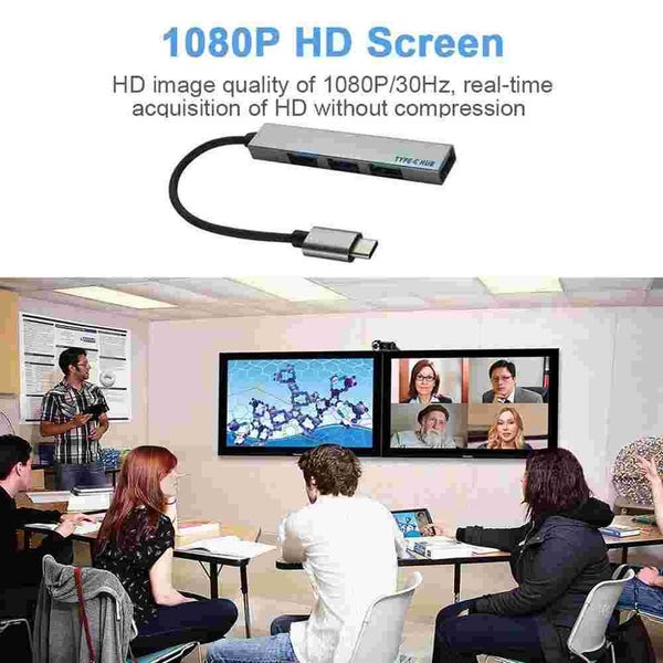 USB2.0?Á44 Hub Type-C 3.1 Docking Station USB Splitter 4-port Hub Computer -GRAY Carousel 4