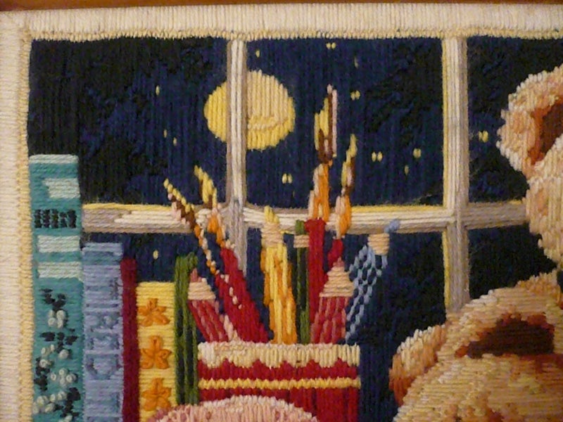 Teddy Bear Play Room Scene For Nursery Or Kids Zone Completed Long-Stitch Carousel 2