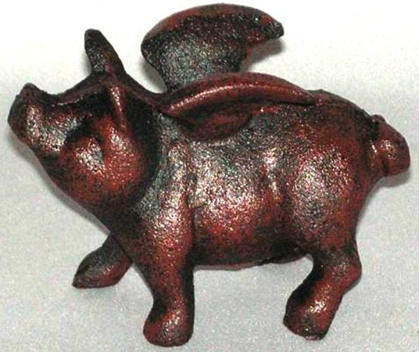 Flying Pig award! Awesome cast iron ornament Carousel 1