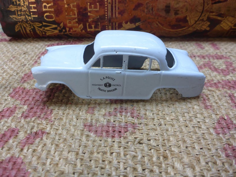 Old NZ Toy Micro Models Holden FE Sedan SA Police Traffic Division Die Cast Carousel 1
