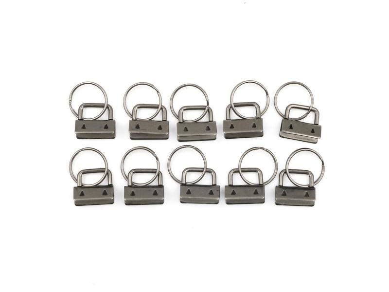 10Pcs 25mm Key Fob Keychain Split Ring For Wrist Wristlets Cotton Tail Clip Carousel 1