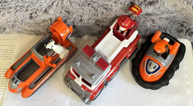 PAW PATROL 3x Lg Rescue Vehicles 20xcm for Fire Engine in Excellent Condition Carousel 2