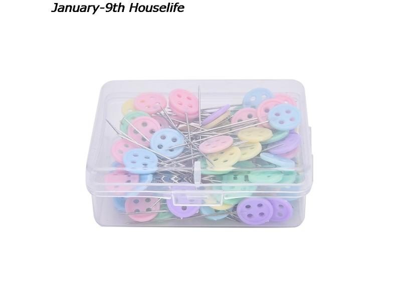 100Pcs/lot Sewing Accessories Patchwork Pin DIY Button Head Pins Carousel 1
