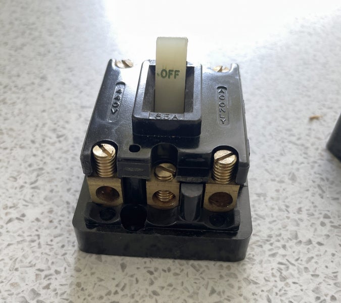 60A Mains Switch from Fuse Board Carousel 2