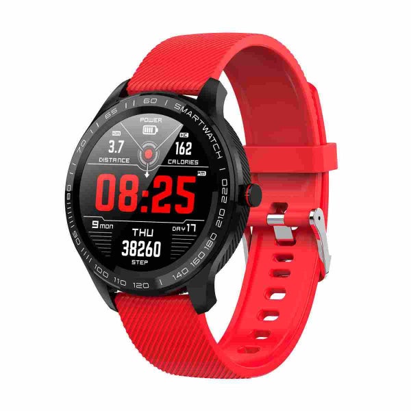 L9 Heart Rate O2 IP68 Facebook Display Business Smart Watch - RED Carousel 1