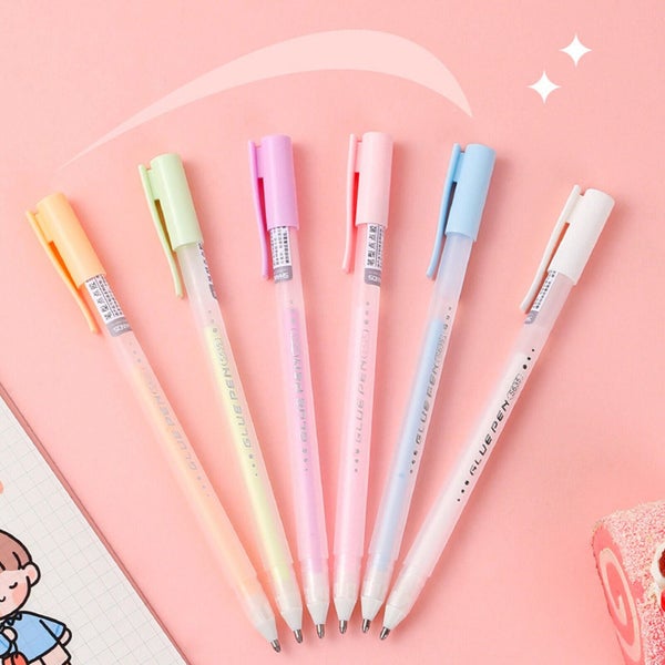 6Pcs Scrapbook Dispensing Glue Pen Precisely Controlling the Flow of Glue Pen Carousel 1