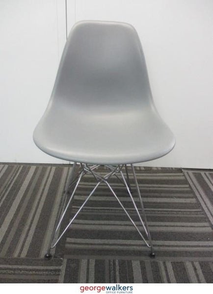 PR5674 - Genuine Grey Herman Miller Eames Side Chair Carousel 1